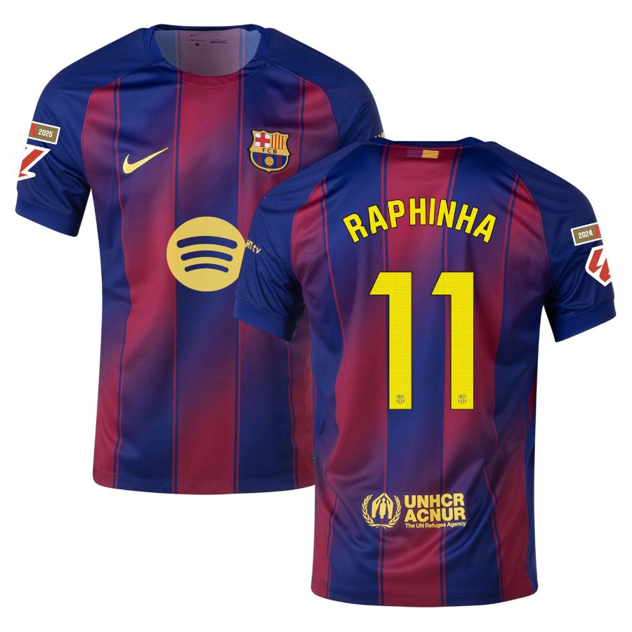 Maillot Enfant Barca Domicile 2025 2026 Raphinha La Liga