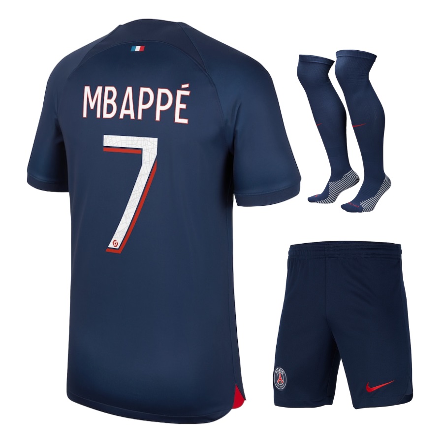 Maillot Kit Enfant PSG Domicile Mbappe 2023 2024