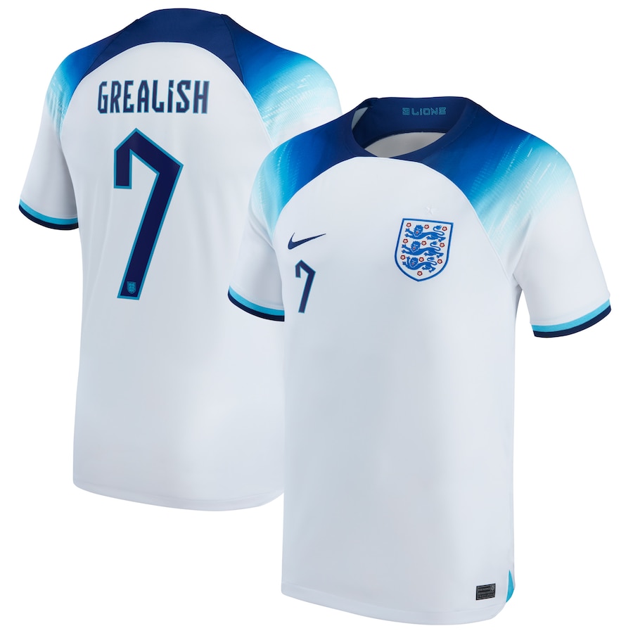 MAILLOT ANGLETERRE DOMICILE COUPE DU MONDE 2022 GREALISH
