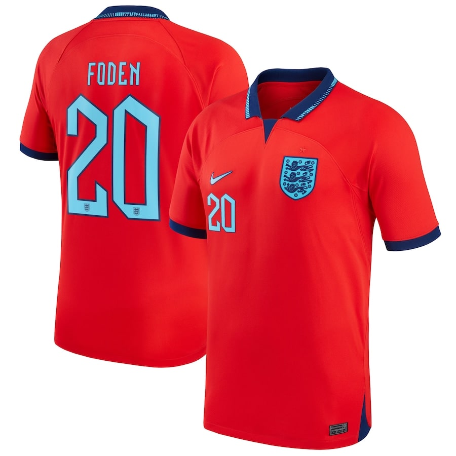 MAILLOT ANGLETERRE EXTERIEUR COUPE DU MONDE 2022 FODEN