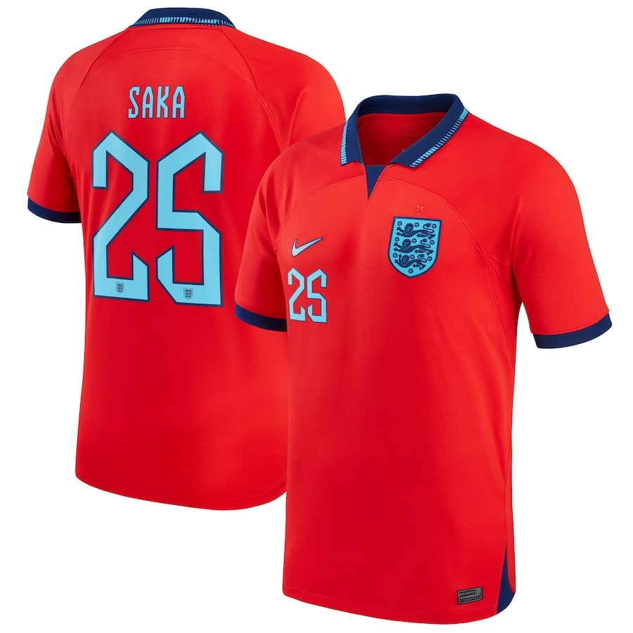 MAILLOT ANGLETERRE EXTERIEUR COUPE DU MONDE 2022 SAKA