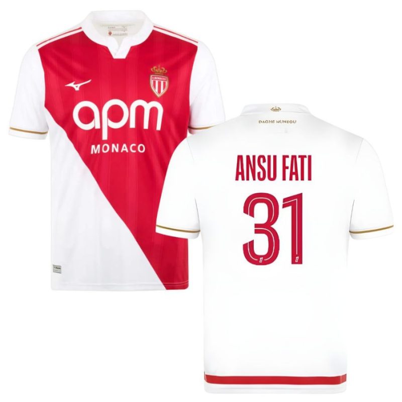 Maillot AS Monaco Domicile 2025 2026 Ansu Fati