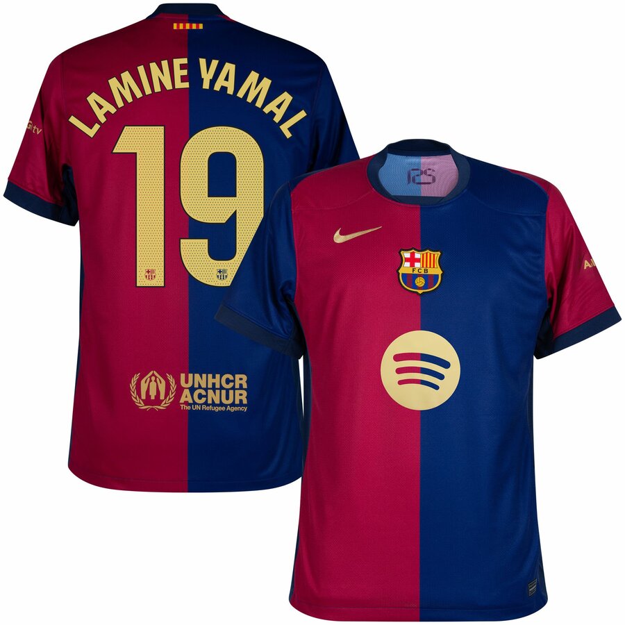 Maillot Barca Domicile 2024 2025 Lamine Yamal New Sponsor