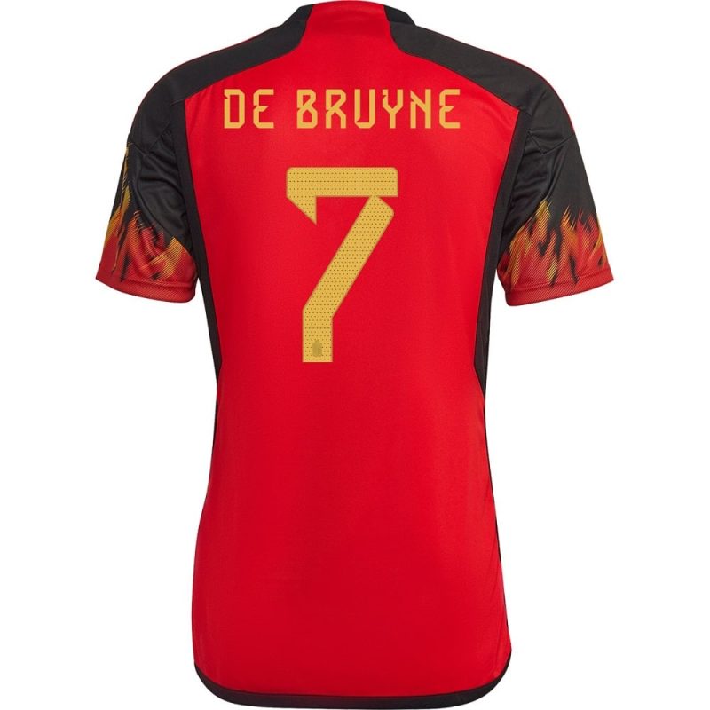 MAILLOT BELGIQUE DOMICILE COUPE DU MONDE 2022 DE BRUYNE