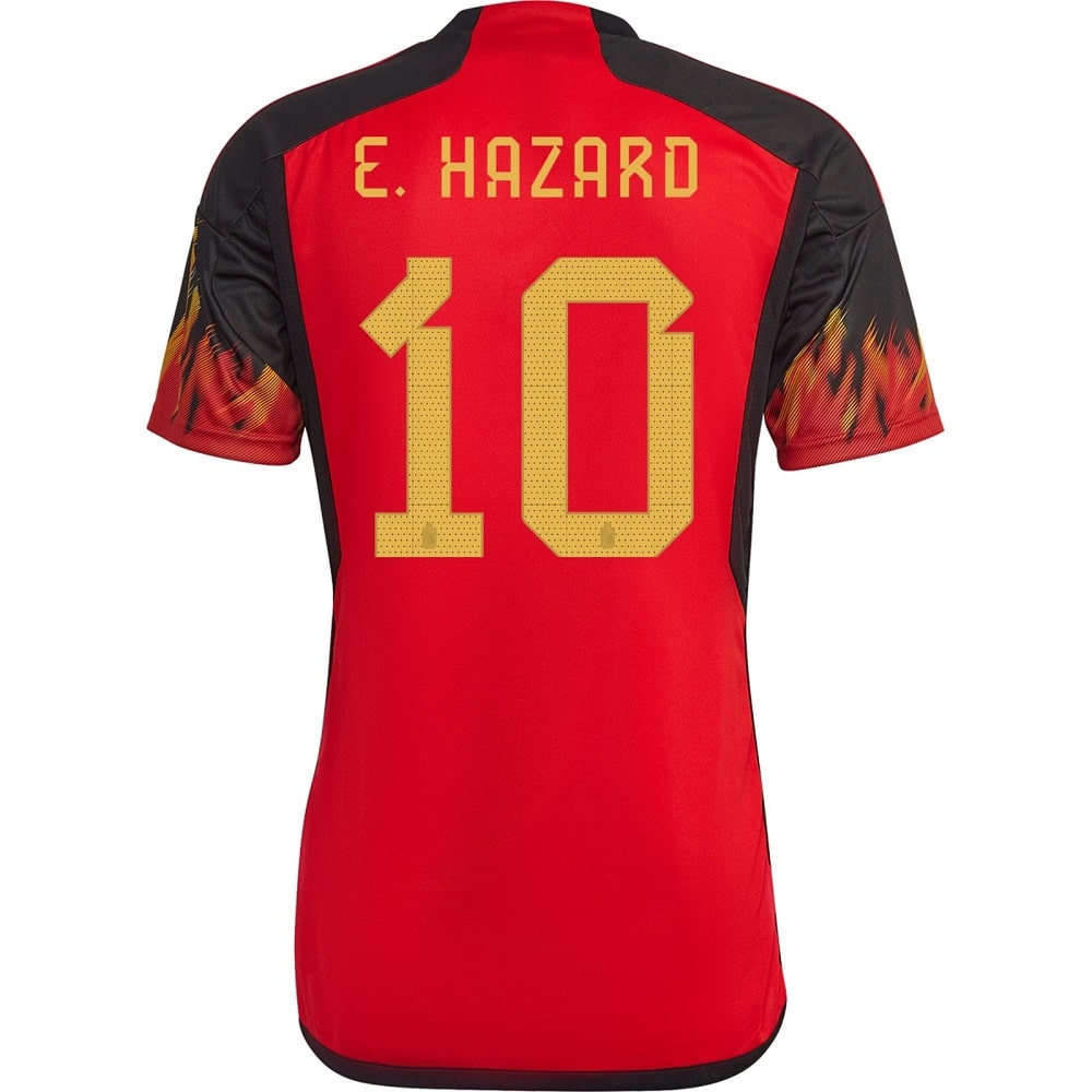 MAILLOT BELGIQUE DOMICILE COUPE DU MONDE 2022 E.HAZARD