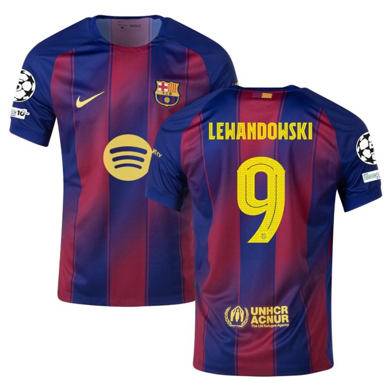 Maillot Enfant Barca Domicile 2025 2026 Lewandowski UCL