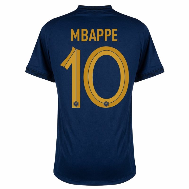 MAILLOT ENFANT EQUIPE DE FRANCE DOMICILE COUPE DU MONDE 2022 MBAPPE