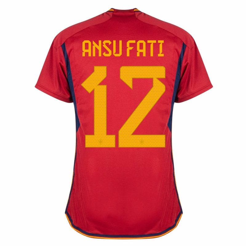 MAILLOT ESPAGNE DOMICILE COUPE DU MONDE 2022 ANSU FATI