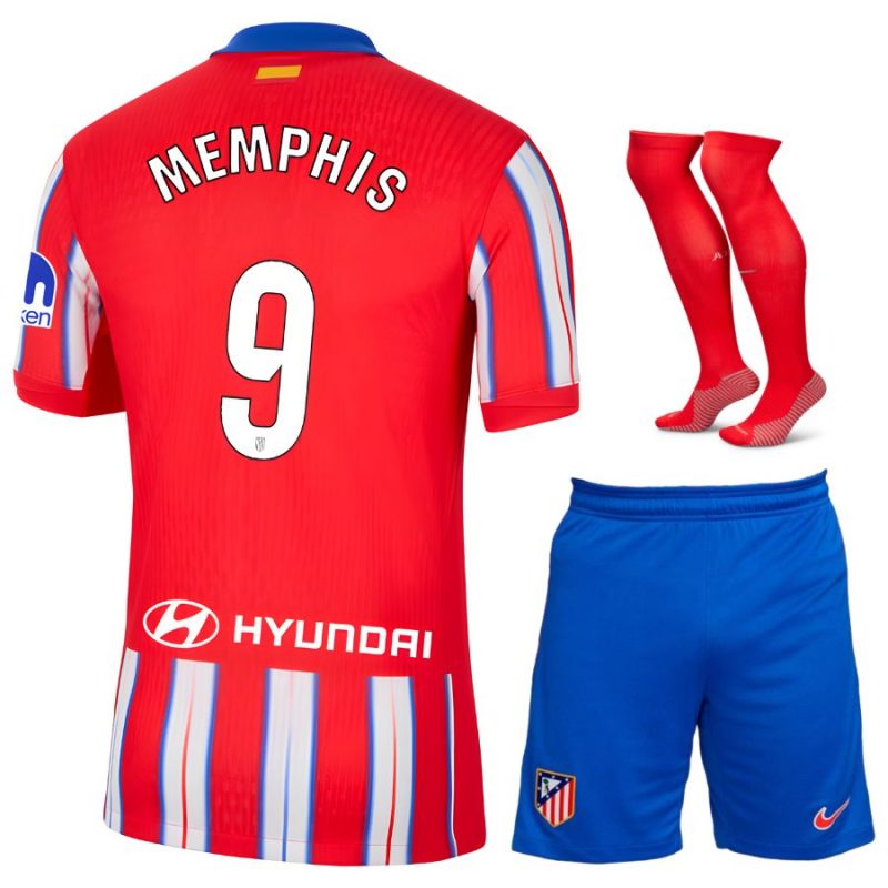 Maillot Kit Enfant Atletico Madrid Domicile 2024 2025 Memphis Maillot Kit Enfant Atletico Madrid Domicile 2024 2025 Memphis