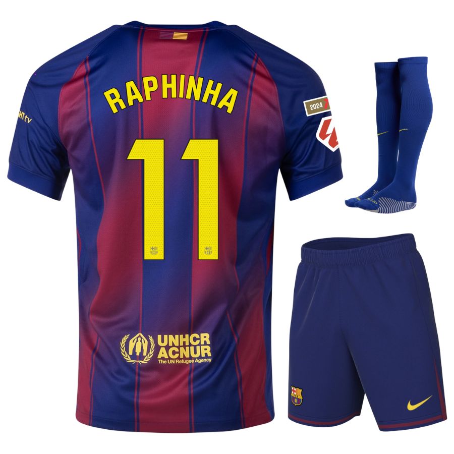 Maillot Kit Enfant Barca Domicile 2025 2026 Raphinha La Liga