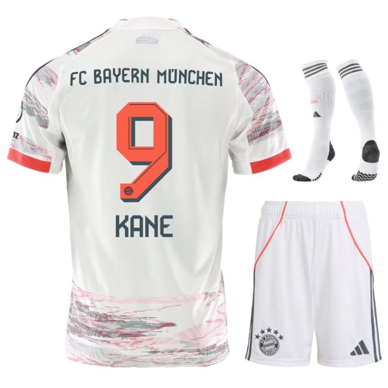Maillot Kit Enfant Bayern Munich Exterieur 2025 2026 Kane Maillot Kit Enfant Bayern Munich Exterieur 2025 2026 Kane