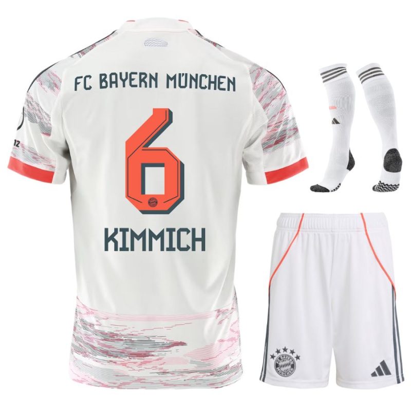 Maillot Kit Enfant Bayern Munich Exterieur 2025 2026 Kimmich Maillot Kit Enfant Bayern Munich Exterieur 2025 2026 Kimmich