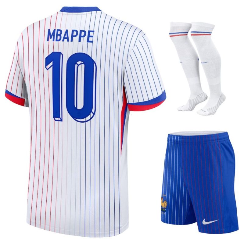 Maillot Kit Enfant Equipe de France Blanc 2024 2025 Mbappe Maillot Kit Enfant Equipe de France Blanc 2024 2025 Mbappe