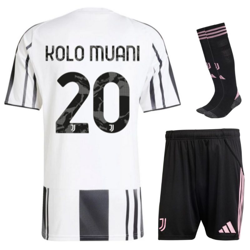 Maillot Kit Enfant Juventus Domicile 2025 2026 Kolo Muani Maillot Kit Enfant Juventus Domicile 2025 2026 Kolo Muani