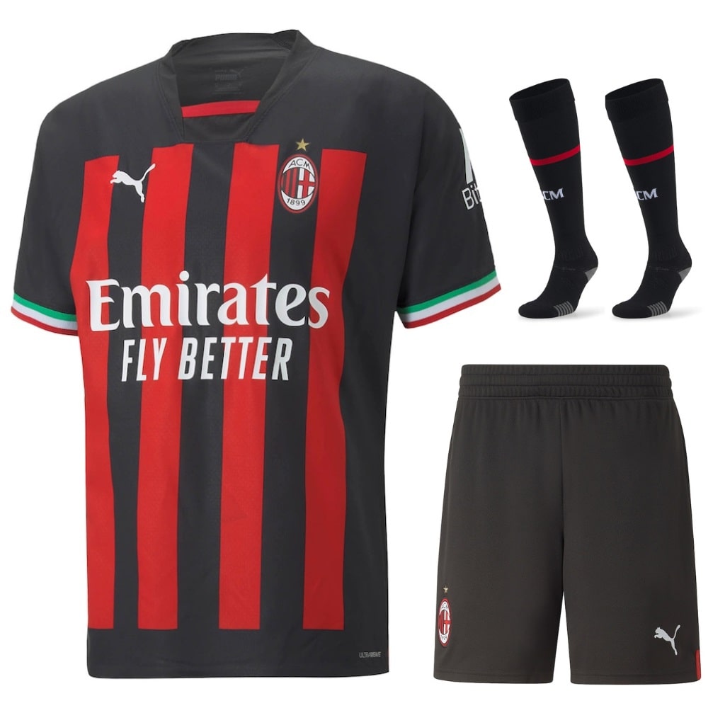 MAILLOT KIT ENFANT MILAN AC DOMICILE 2022 2023