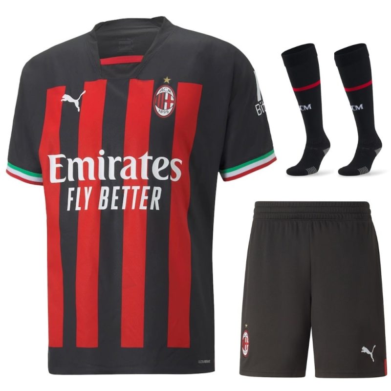 MAILLOT KIT ENFANT MILAN AC DOMICILE 2022 2023