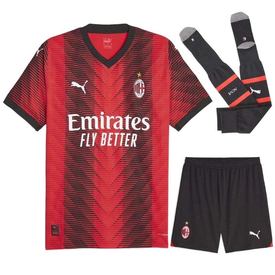 Maillot Kit Enfant Milan AC Domicile 2023 2024