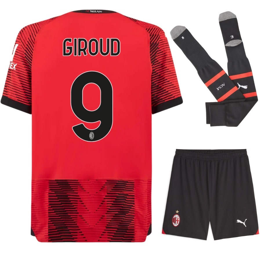 Maillot kit Enfant Milan Ac Domicile 2023 2024 Giroud