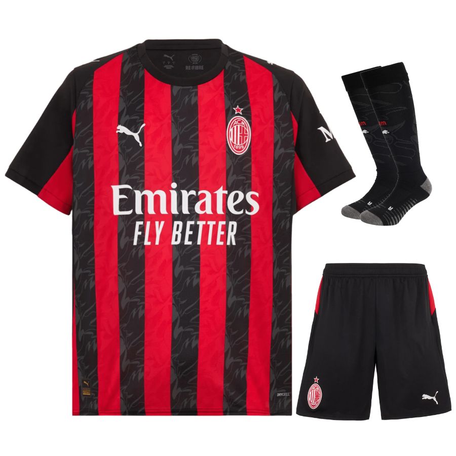 Maillot Kit Enfant Milan AC Domicile 2025 2026 Maillot Kit Enfant Milan AC Domicile 2025 2026