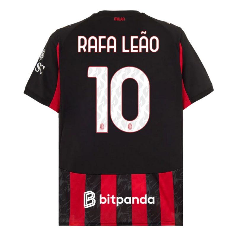 Maillot Kit Enfant Milan AC Domicile 2025 2026 Rafael Leao