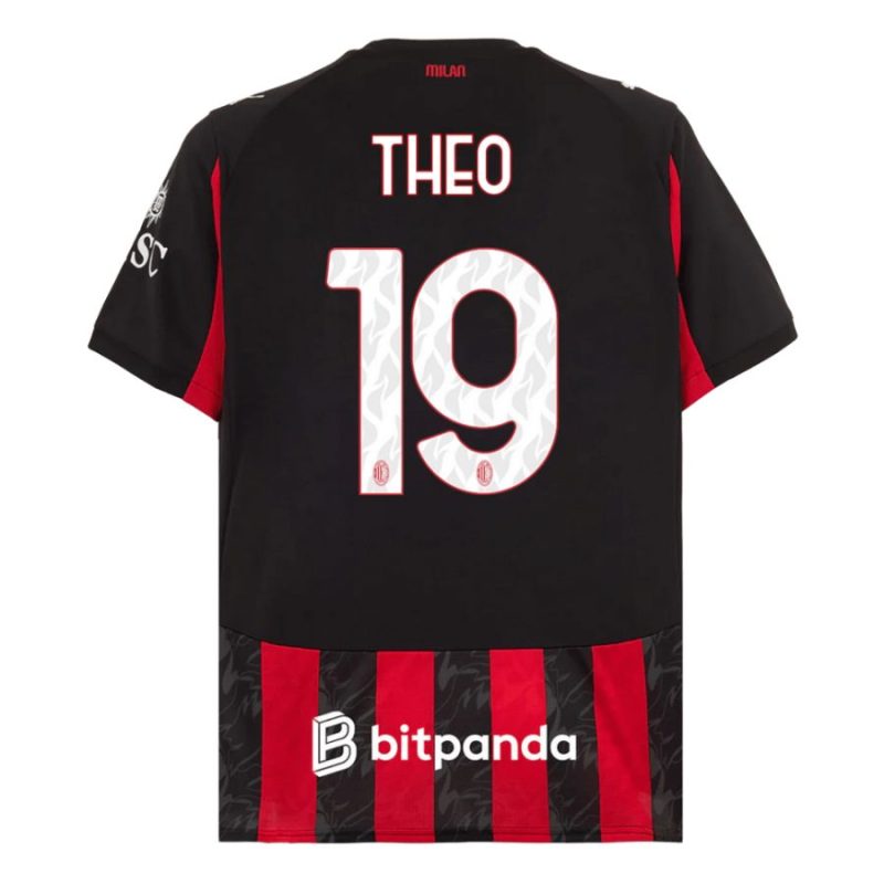 Maillot Kit Enfant Milan AC Domicile 2025 2026 Theo