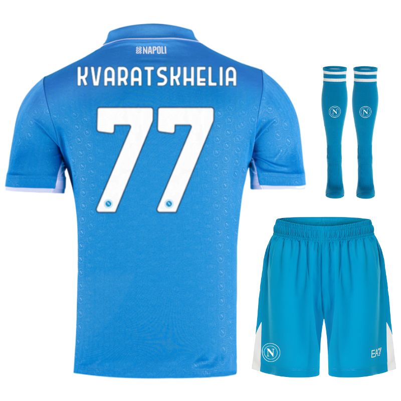 Maillot Kit Enfant Naples Domicile 2024 2025 Kvaratskhelia Maillot Kit Enfant Naples Domicile 2024 2025 Kvaratskhelia