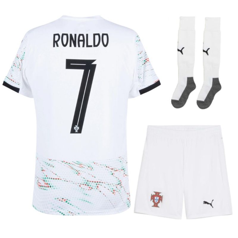 Maillot Kit Enfant Portugal Exterieur 2025 2026 Ronaldo Maillot Kit Enfant Portugal Exterieur 2025 2026 Ronaldo