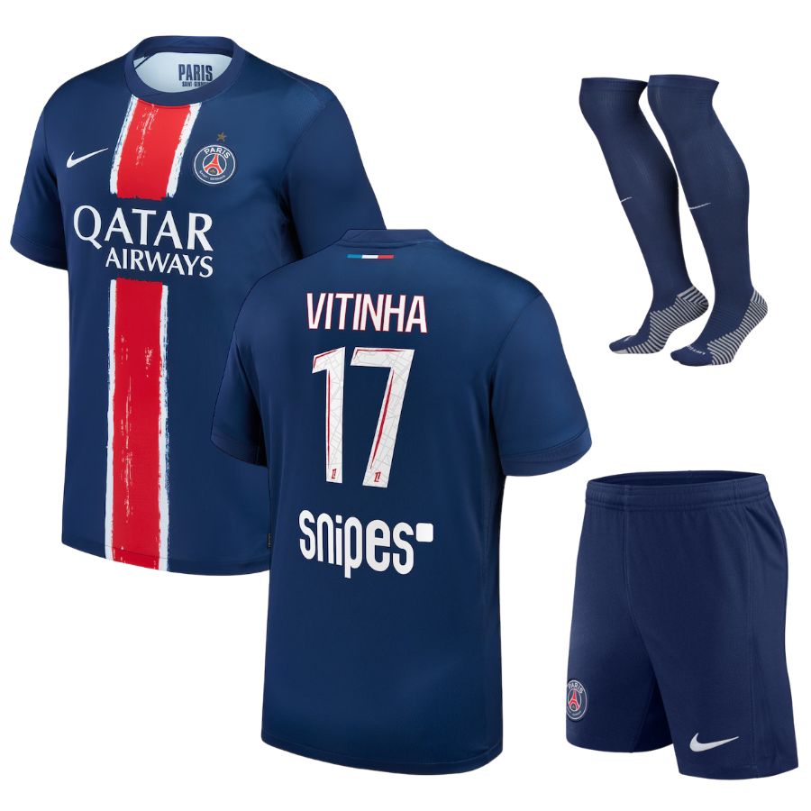 Maillot Kit Enfant PSG Domicile 2024 2025 Vitinha 1 Etoile