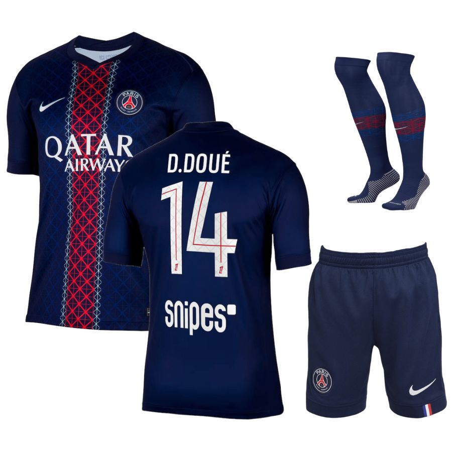 Maillot Kit Enfant PSG Domicile 2025 2026 Désiré Doué