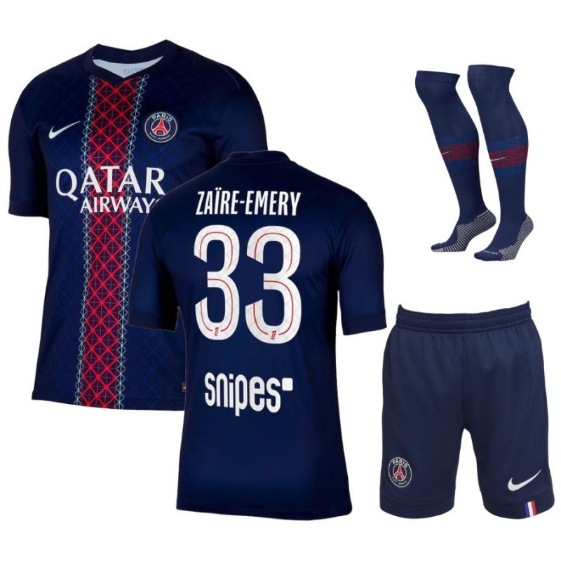 Maillot Kit Enfant PSG Domicile 2025 2026 Zaire Emery