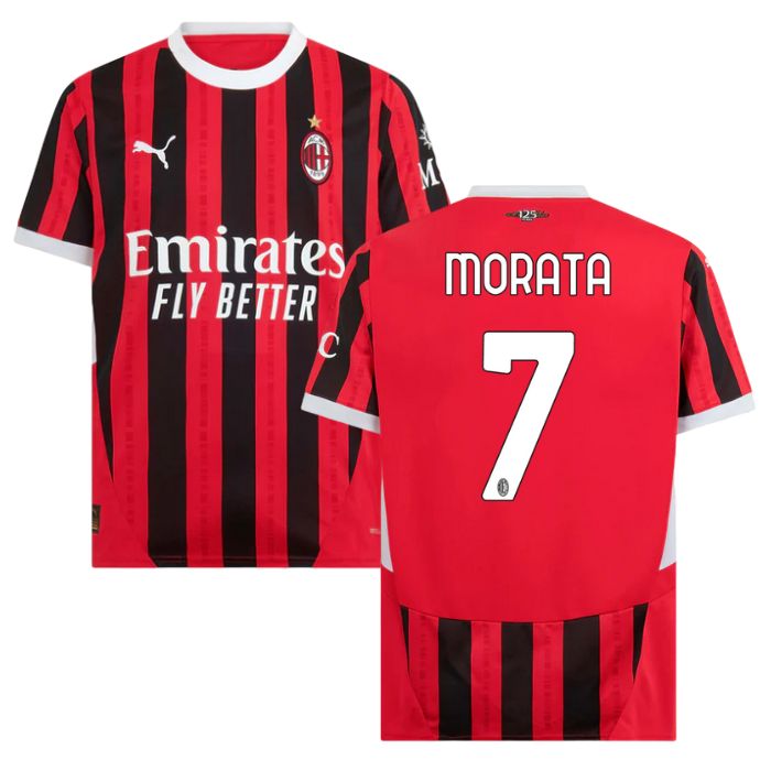 Maillot Milan AC Domicile 2024 2025 Morata Maillot Milan AC Domicile 2024 2025 Morata