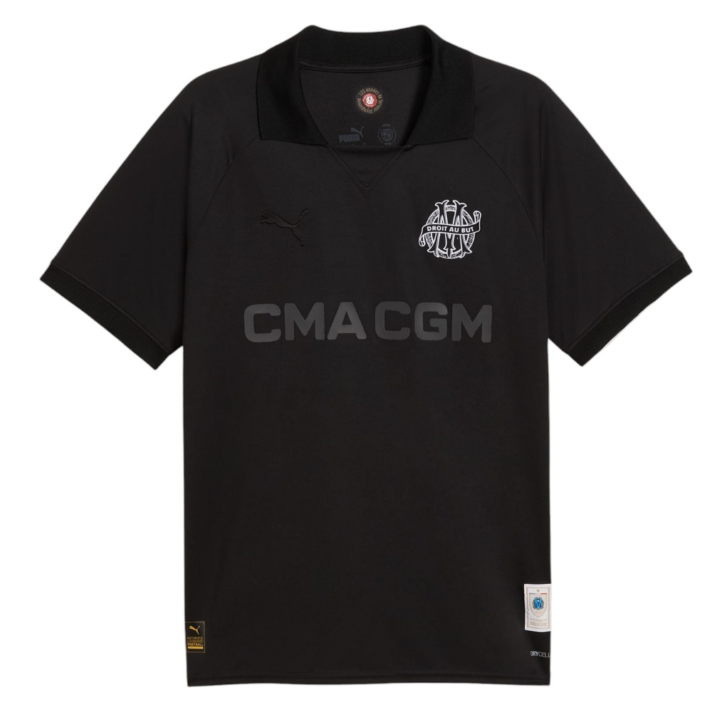 Maillot OM 125 ans Anniversaire Enfant Noir