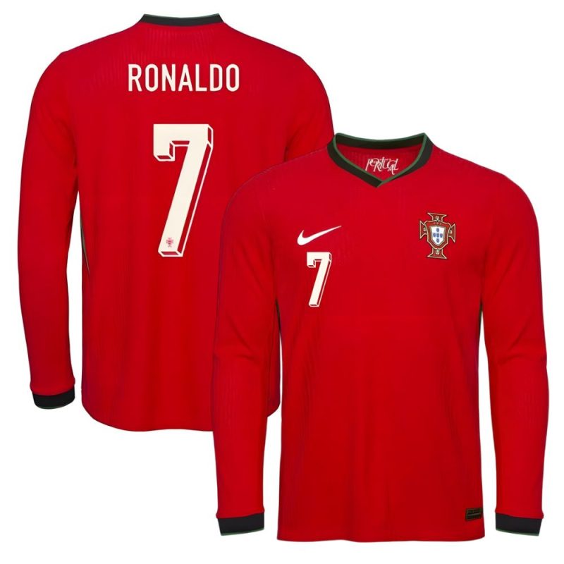 Maillot Portugal Domicile 2025 2026 Ronaldo Manches Longues Maillot Portugal Domicile 2025 2026 Ronaldo Manches Longues