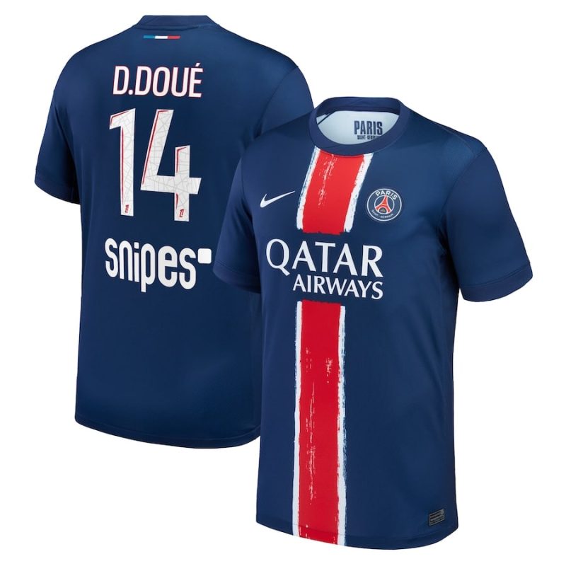 Maillot PSG Domicile 2024 2025 Désiré Doué Maillot PSG Domicile 2024 2025 Désiré Doué
