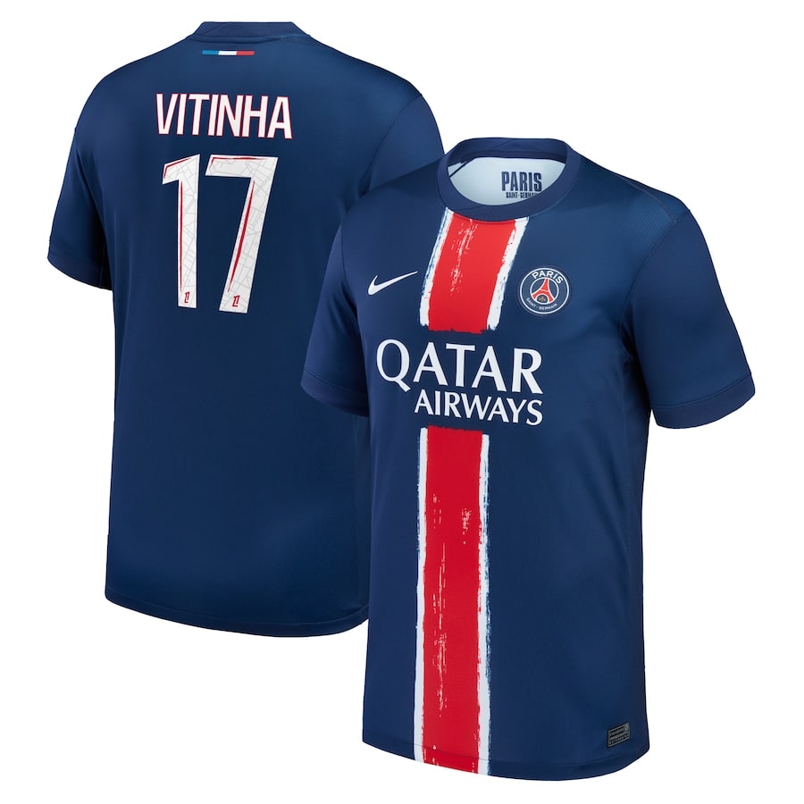 Maillot PSG Domicile 2024 2025 Vitinha Maillot PSG Domicile 2024 2025 Vitinha