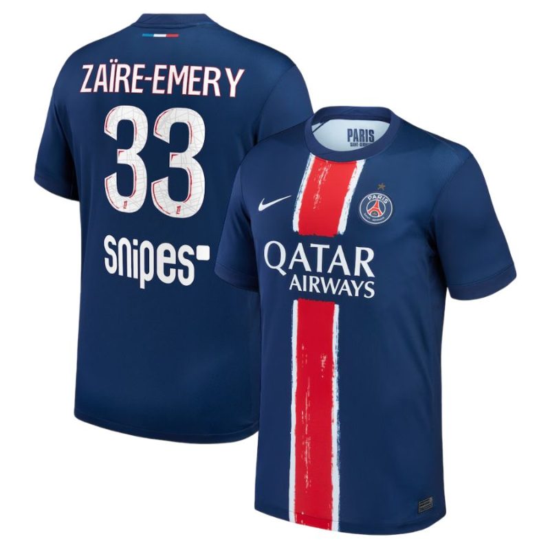 Maillot PSG Domicile 2024 2025 Zaire Emery 1 Etoile