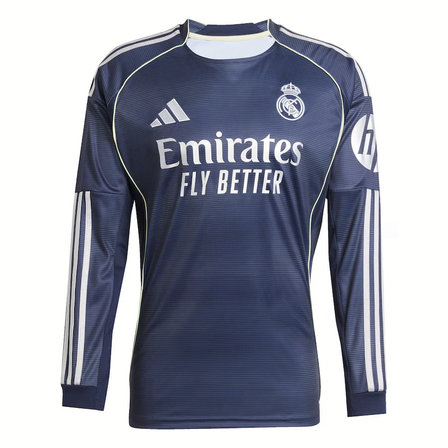 Maillot Real Madrid 2025 2026 Exterieur Manches Longues