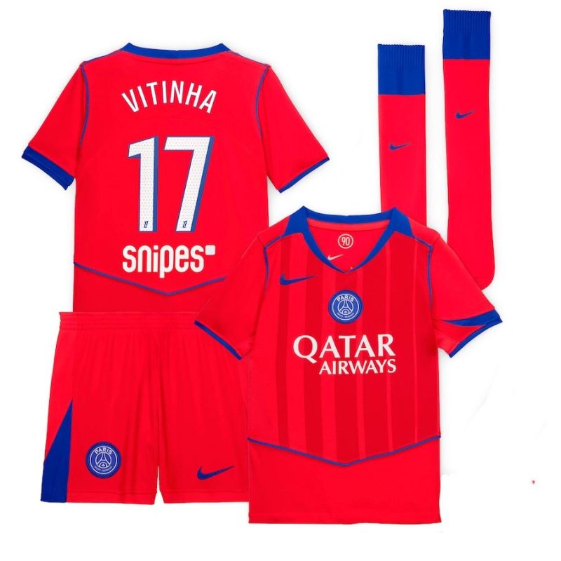 Maillot Kit Enfant PSG Third 2025 2026 Vitinha Maillot Kit Enfant PSG Third 2025 2026 Vitinha