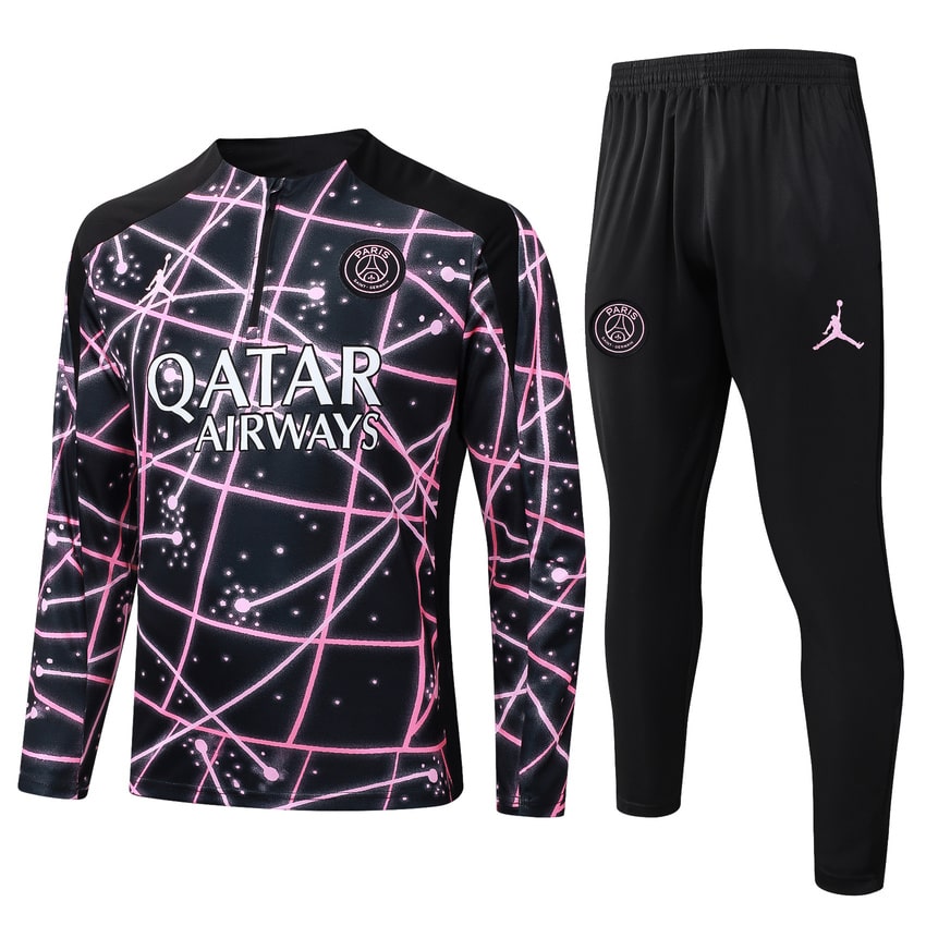 Survetement PSG Training 2025 2026 Noir Rose