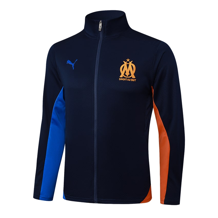 Survetement OM Veste 2024 2025 Bleu Foncé