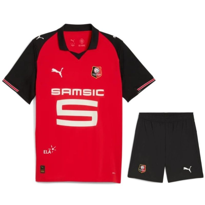 Maillot Kit Enfant Stade Rennais Domicile 2025 2026 Maillot Kit Enfant Stade Rennais Domicile 2025 2026
