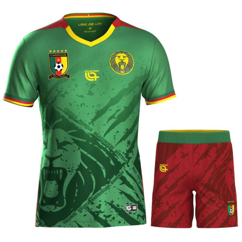 Maillot Kit Enfant Cameroun Domicile 2025 2026 Maillot Kit Enfant Cameroun Domicile 2025 2026
