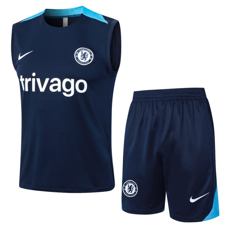 Debardeur Short Chelsea 2024 2025 Bleu Foncé Debardeur Short Chelsea 2024 2025 Bleu Foncé