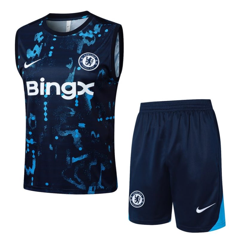 Debardeur Short Chelsea 2024 2025 Bleu Motif Debardeur Short Chelsea 2024 2025 Bleu Motif