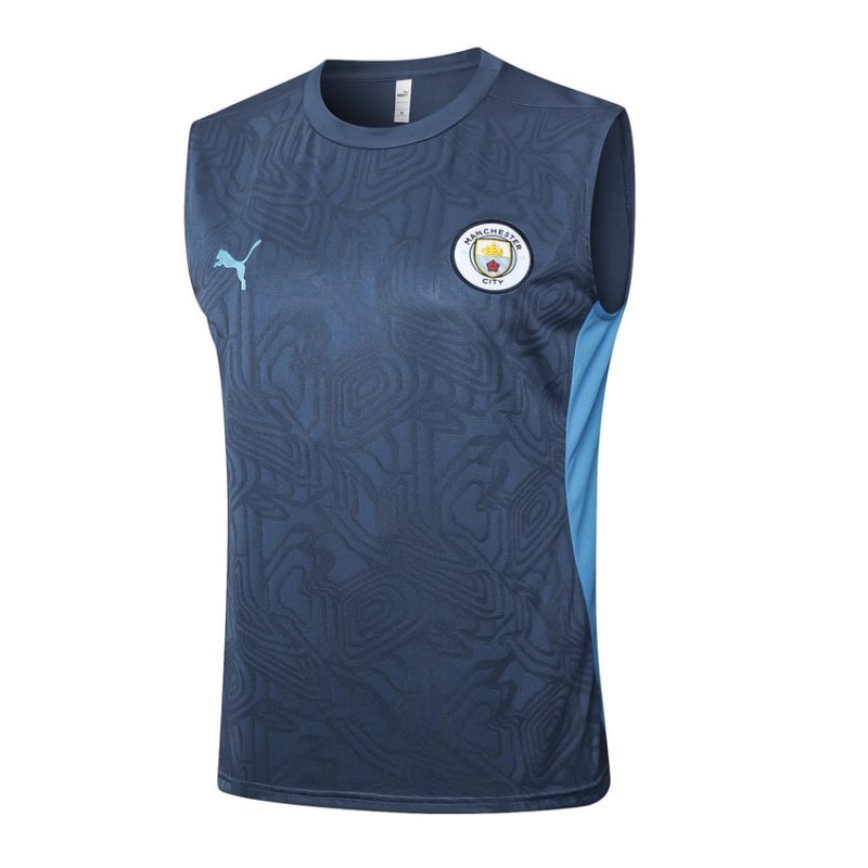 Debardeur Short Manchester City 2024 2025 Bleu Foncé
