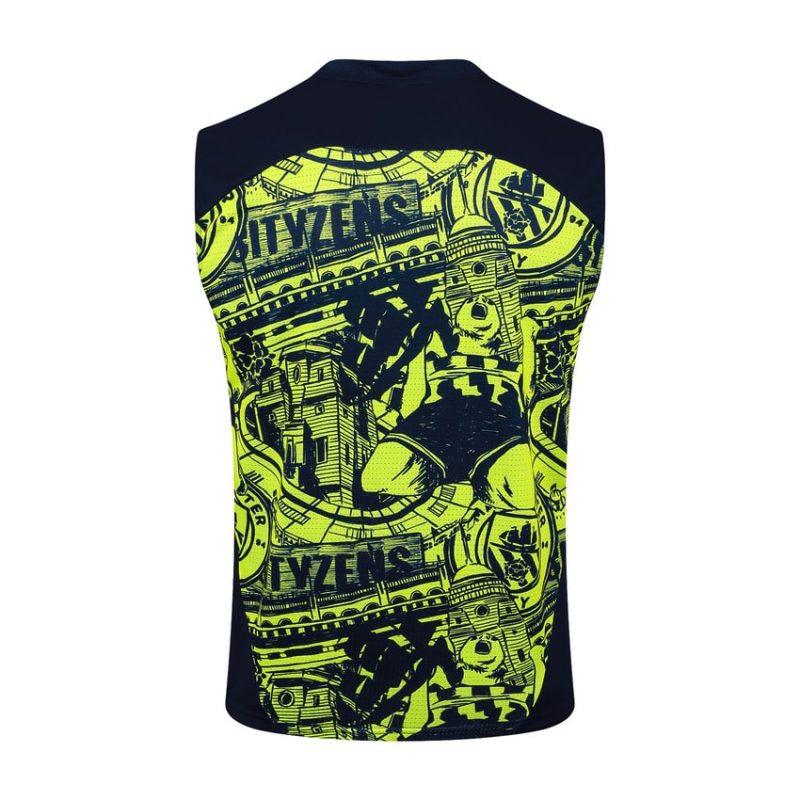 Debardeur Short Manchester City 2024 2025 Jaune Noir