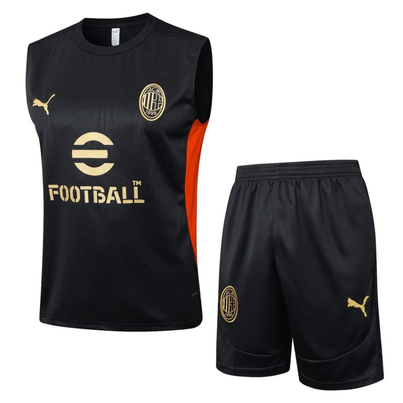 Debardeur Short Milan AC 2024 2025 Noir Debardeur Short Milan AC 2024 2025 Noir