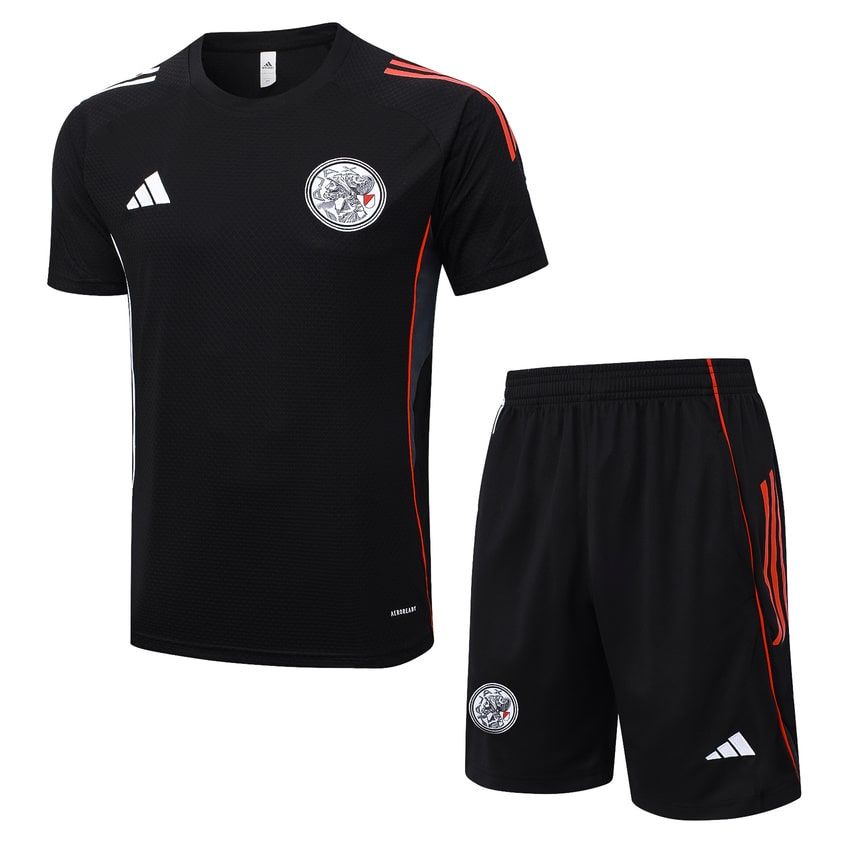 Ensemble Maillot Short Ajax 2025 2026 Noir Sombre