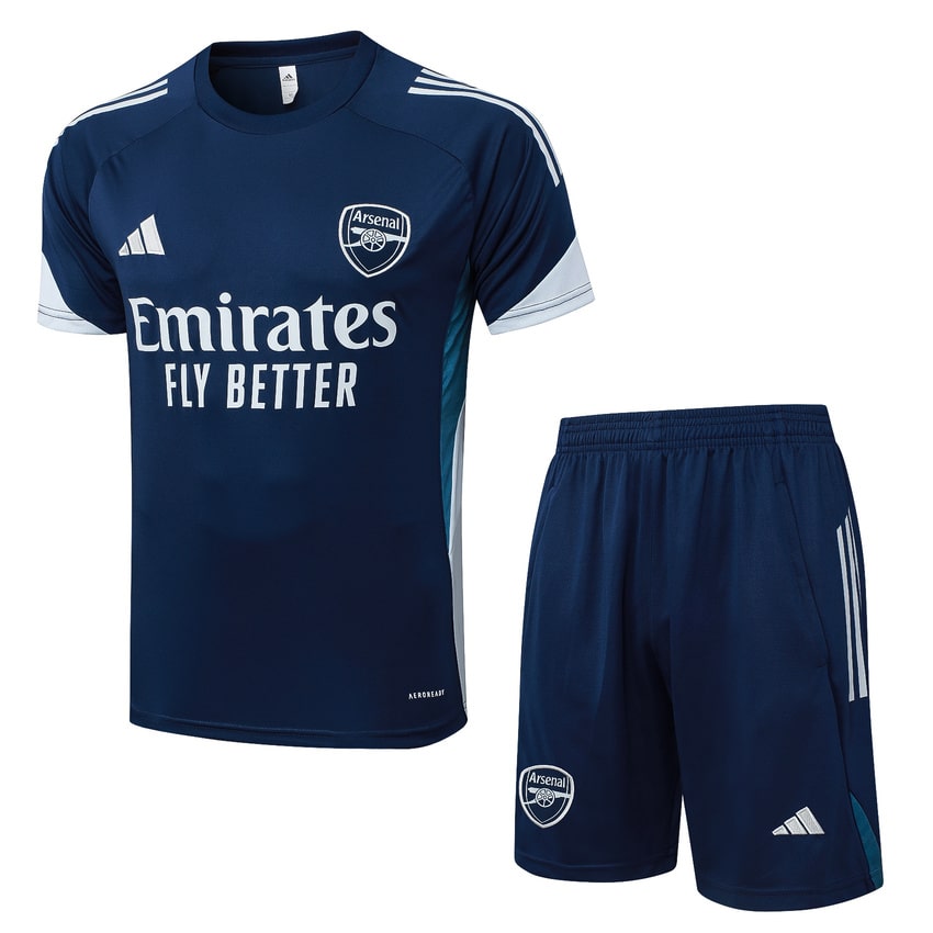 Ensemble Maillot Short Arsenal 2025 2026 Bleu Blanc