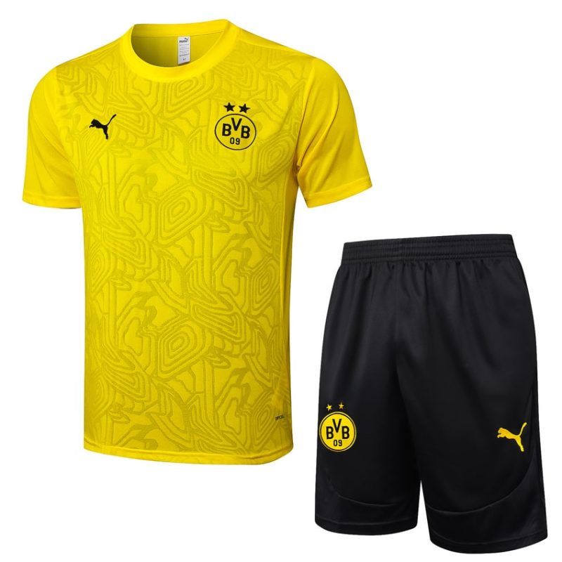Ensemble Maillot Short Dortmund 2024 2025 Jaune
